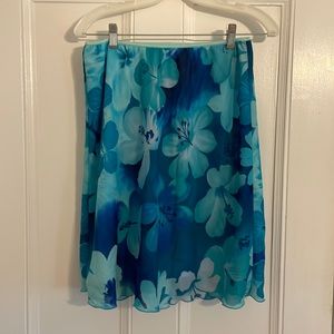 Vintage 90s Tropical Midi Skirt